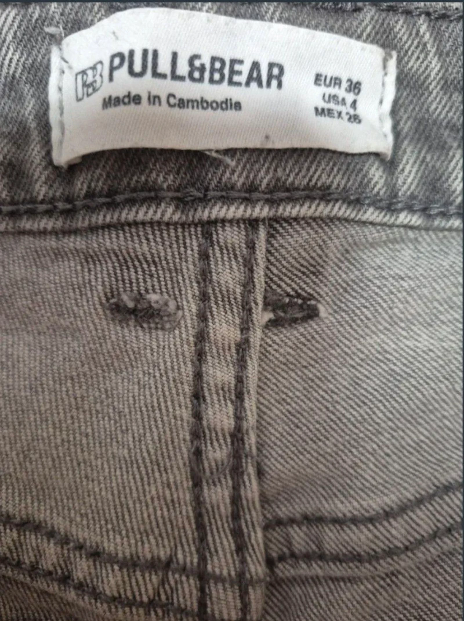 Vaqueros Pull&Bear grises rectos – Talla 36 – photo 4